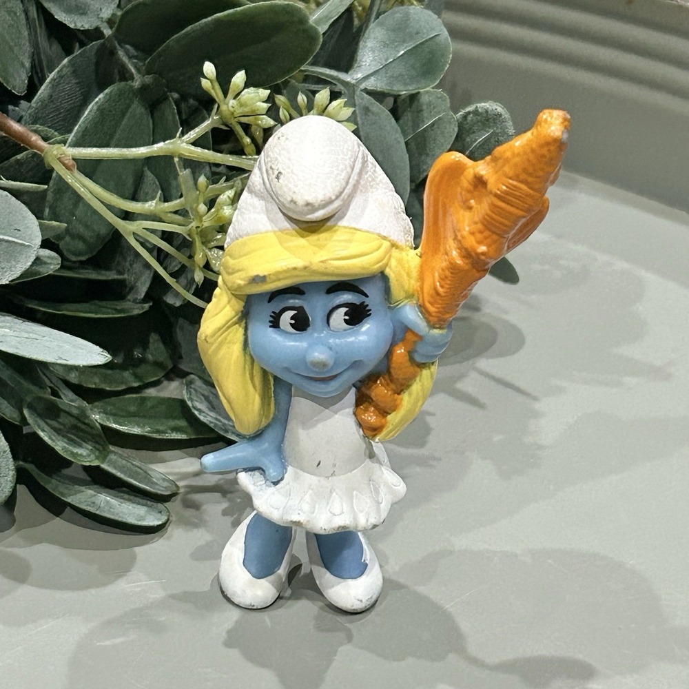 2013 McDonald's The Smurfs 2 "SMURFETTE" W/ Magic Wand 3" PVC Action Figure #2